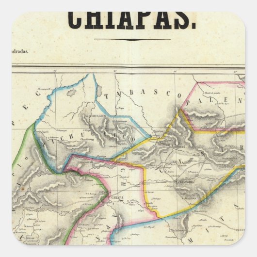 Chiapas, Mexico Vierkante Sticker (Voorkant)