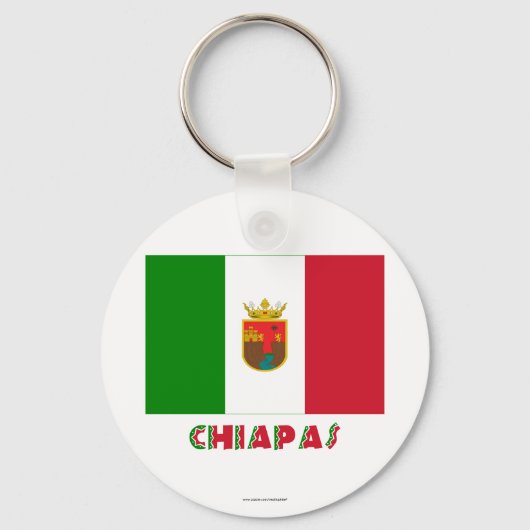 Chiapas Onofficiële vlag Sleutelhanger (Voorkant)