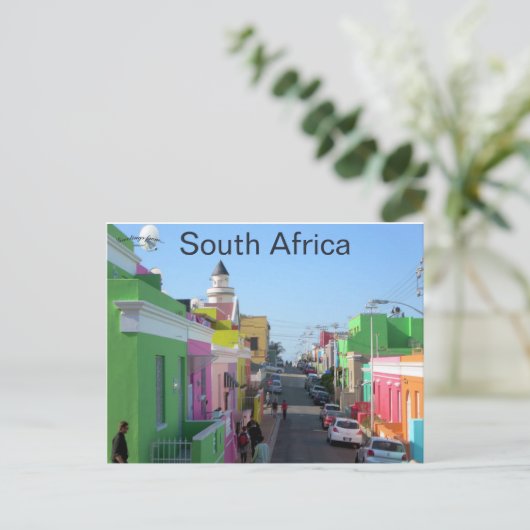 Chiappini Street Bo Kaap Kaapstad Zuid-Afrika Briefkaart (Staand voorkant)