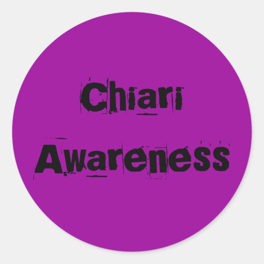 Chiari Awareness Ronde Sticker (Voorkant)