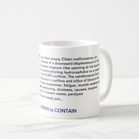 Chiari Definition Coffee Mok (Voorkant rechts)