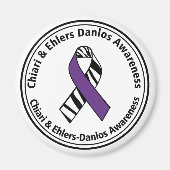 Chiari en EDS Zebra Stripe Ribbon Magnet (Voorkant)