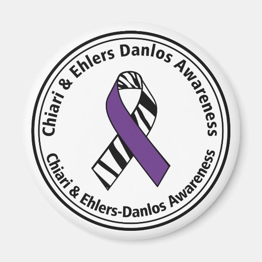 Chiari en EDS Zebra Stripe Ribbon Magnet (Voorkant)