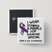 Chiari en Ehlers Danlos Awareness Ribbon Button (Voorkant /achterkant)