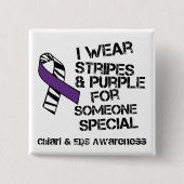 Chiari en Ehlers Danlos Awareness Ribbon Button (Voorkant)