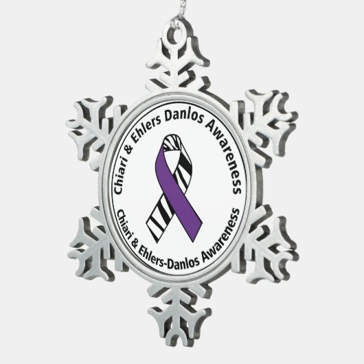 Chiari en Ehlers Danlos Awareness Ribbon Ornament (Rechts)