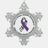 Chiari en Ehlers Danlos Awareness Ribbon Ornament (Voorkant)