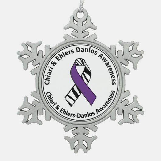 Chiari en Ehlers Danlos Awareness Ribbon Ornament (Voorkant)