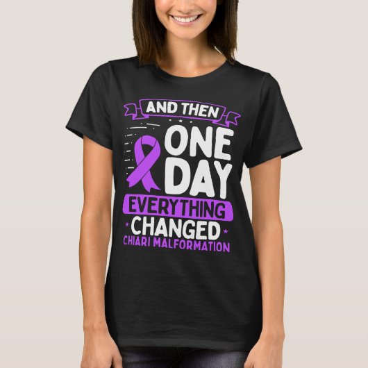 Chiari Malformation Awarenes Warrior Chiari Ribbon T-shirt (Voorkant)