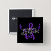 Chiari Malformation Awareness 16 Vierkante Button 5,1 Cm (Voorkant /achterkant)
