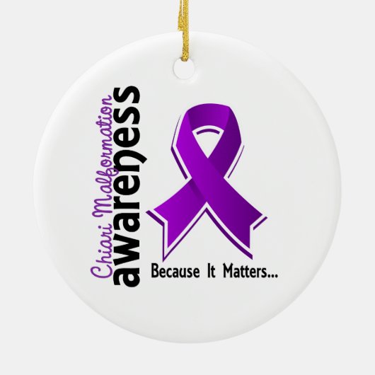 Chiari Malformation Awareness 5 Keramisch Ornament (Achterkant)