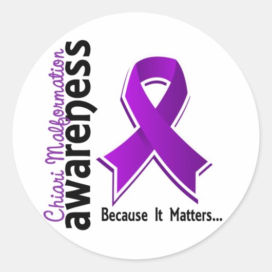 Chiari Malformation Awareness 5 Ronde Sticker (Voorkant)