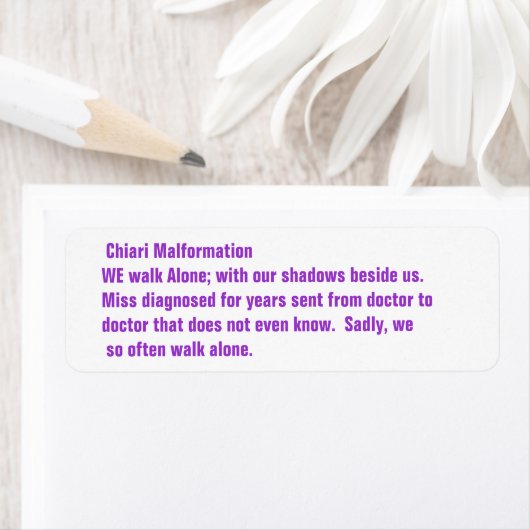 Chiari Malformation Awareness Etiket (Insitu)