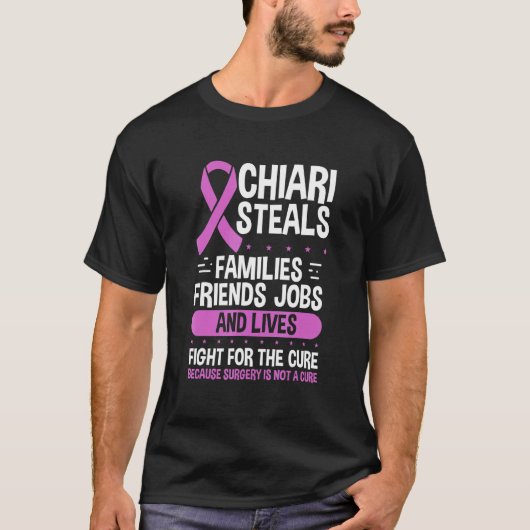 Chiari Malformation Awareness Family Warrior Purpl T-shirt (Voorkant)