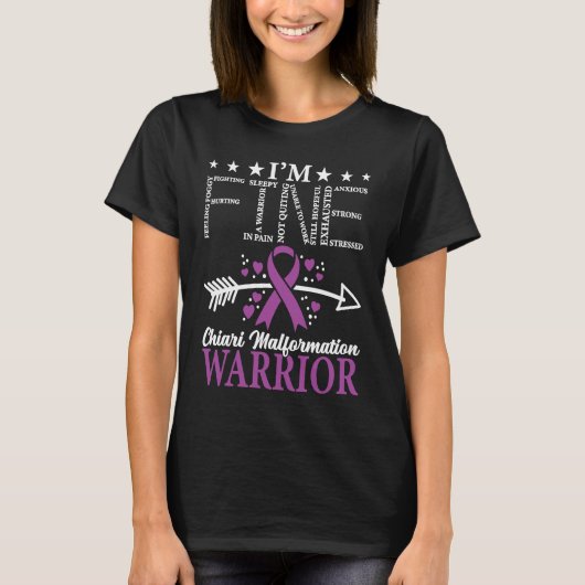 Chiari Malformation Awareness I'm Fine T-shirt (Voorkant)