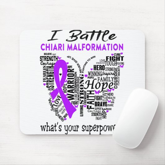 Chiari Malformation Awareness Month Ribbon Gifts Muismat (Met muis)