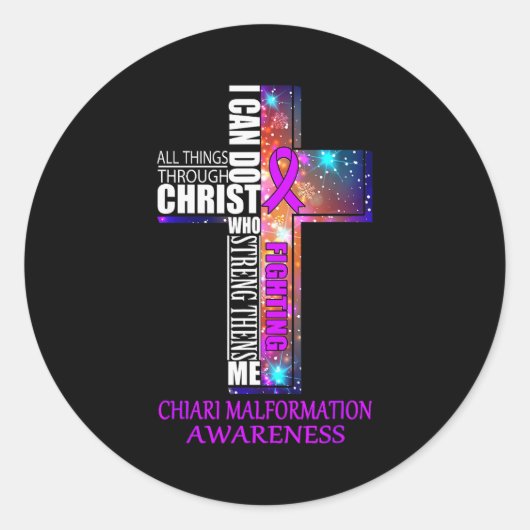 Chiari Malformation Awareness Shirt - Christmas Gi Ronde Sticker (Voorkant)