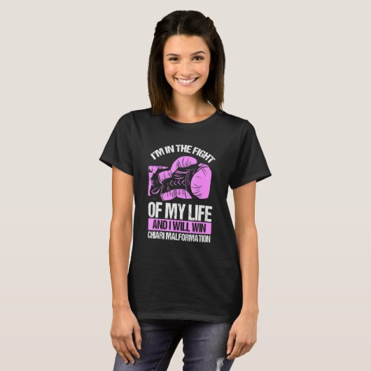 Chiari Malformation Awareness Win Survivor Paars T-shirt (Voorkant volledig)