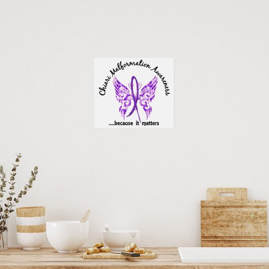 Chiari Malformation Butterfly 6.1 Poster (Keuken)
