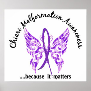 Chiari Malformation Butterfly 6.1 Poster