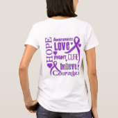 Chiari Malformation Hope Words Collage T-shirt (Achterkant)