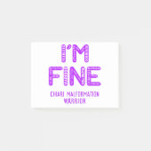 Chiari Malformation Warrior - I AM FINE Post-it® Notes (Voorkant)
