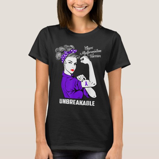Chiari Malformation Warrior onbreekbaar Shirt Awar (Voorkant)
