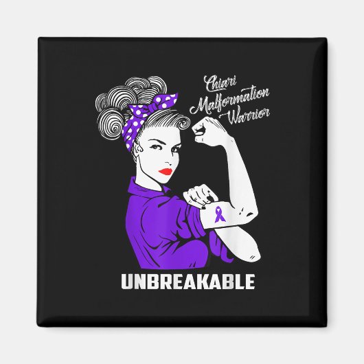 Chiari Malformation Warrior onbreekbaar Shirt Awar Magneet (Voorkant)