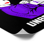 Chiari Malformation Warrior onbreekbaar Shirt Awar Poster (Hoek)