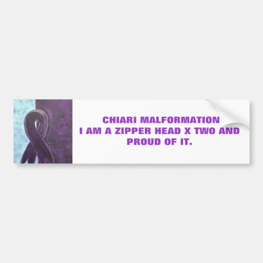 CHIARI MALFROMATIONI IS EEN ZIPP... BUMPERSTICKER (Voorkant)