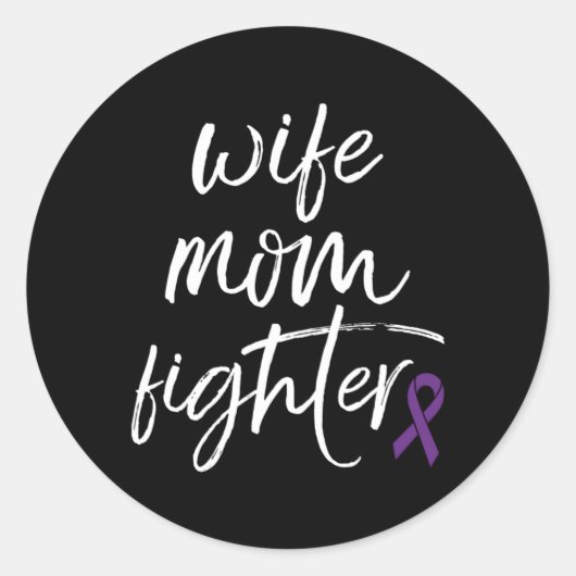 Chiari misvorming bewustzijn lint Mom Fighter Ronde Sticker (Voorkant)