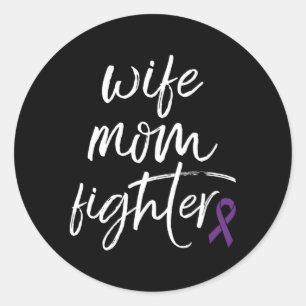 Chiari misvorming bewustzijn lint Mom Fighter Ronde Sticker