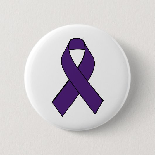 Chiari Paarse Awareness Ribbon Button (Voorkant)