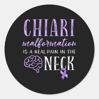 Chiari Pijn in de Neck Chiari Malformation Awaren Ronde Sticker