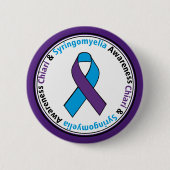 Chiari & Syringomyelia Bewustmaking KoolstofButton Ronde Button 5,7 Cm (Voorkant)