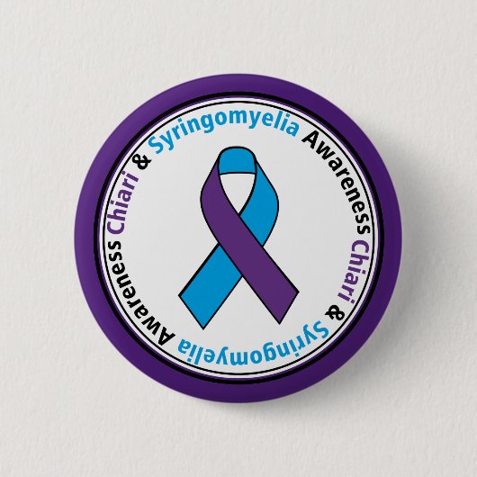 Chiari & Syringomyelia Bewustmaking KoolstofButton Ronde Button 5,7 Cm (Voorkant)