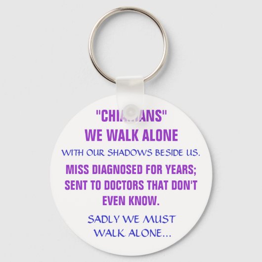 "CHIARIANEN" WE GAAN ALLEEN, MET ONZE SHADOWS BESI SLEUTELHANGER (Voorkant)