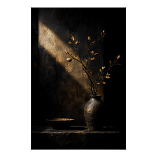 Chiaroscuro Gouden Tak Moody Stilleven Poster