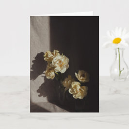 Chiaroscuro Still Life Yellow Tulip Sympathy Kaart