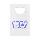 Chibi ち び Japans nihongo Hiragana script Creditkaart Flessenopener (Achterkant)