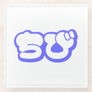 Chibi ち び Japans nihongo Hiragana script Glazen Onderzetter