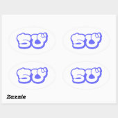 Chibi ち び Japans nihongo Hiragana script Ovale Sticker (Vel)