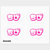 Chibi ち び Japans nihongo Hiragana script Ovale Sticker (Vel)