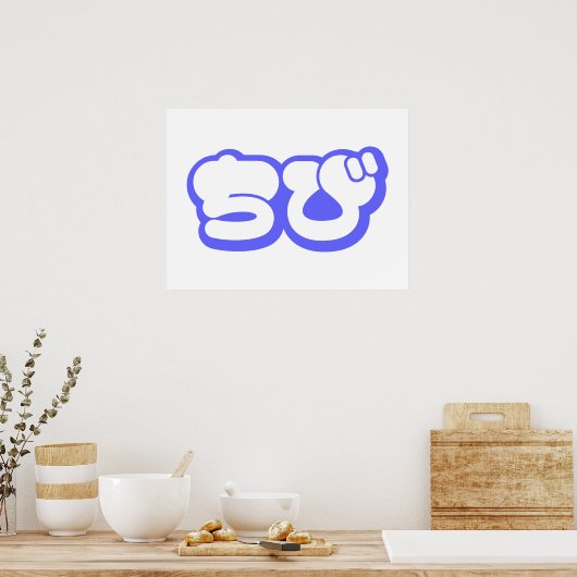 Chibi ち び Japans nihongo Hiragana script Poster (Keuken)