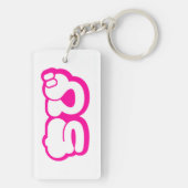 Chibi ち び Japans nihongo Hiragana script Sleutelhanger (achterkant)