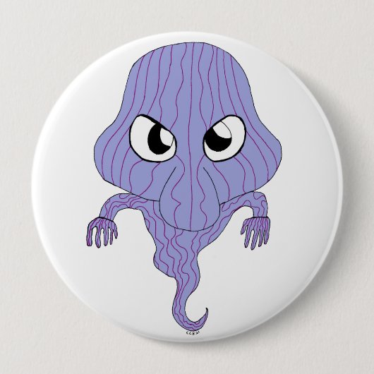 Chibi-achtige geest ronde button 4,0 cm (Voorkant)