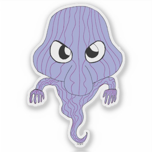 Chibi-achtige geest sticker (Voorkant)