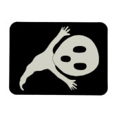 Chibi-achtige spookplaat magneet (Horizontaal)