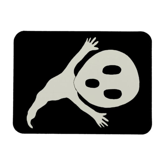 Chibi-achtige spookplaat magneet (Horizontaal)