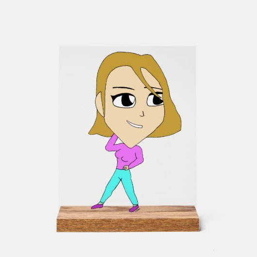 chibi acryl bord (Voorkant)